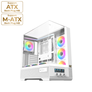 Vision Arctic (WH, EATX, U3x2 & Type C, 3PCS TG, 1PC G24A Arctic+6PCS G24A Arctic Reverse+ARGB LED Fan Control Panel)