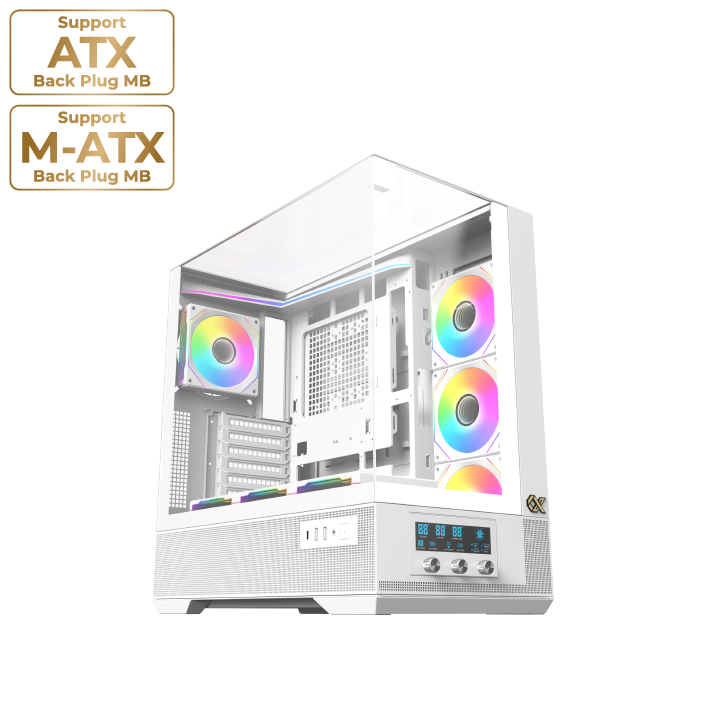 Vision Arctic (WH, EATX, U3x2 & Type C, 3PCS TG, 1PC G24A Arctic+6PCS G24A Arctic Reverse+ARGB LED Fan Control Panel)