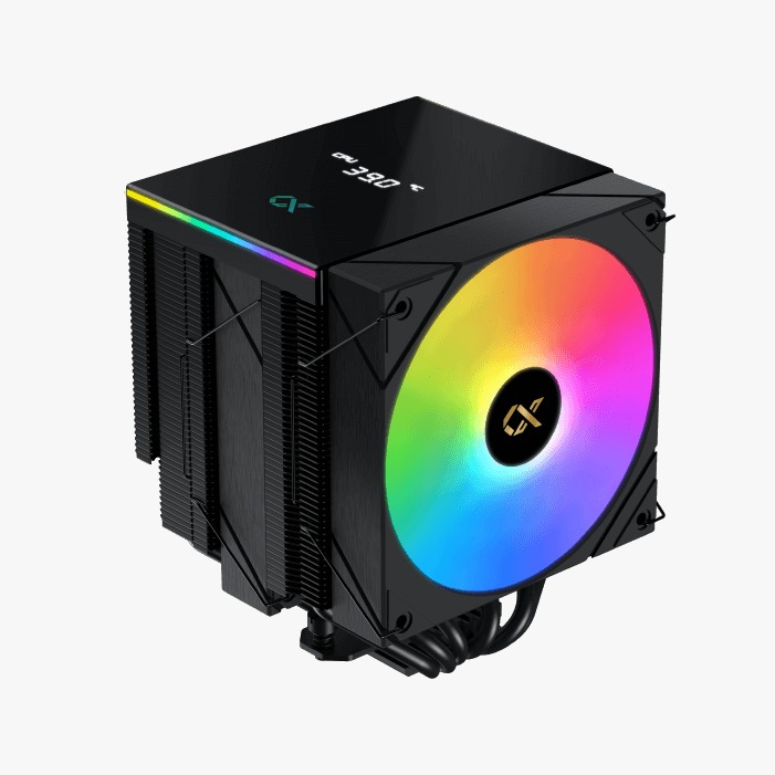 AK6 Dual Digital (Black, ARGB & Digital LED Panel Top Cover, 2PCS ARGB PWM Fan, Intel Backplate, Mini ARGB LED Controller)