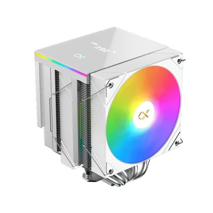 AK6 Dual Digital Arctic (WH, ARGB & Digital LED Panel Top Cover, 2PCS ARGB PWM Fan, Intel Backplate, Mini ARGB LED Controller)
