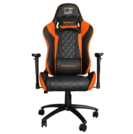 Hairpin Orange (Black & Orange, 2D Armrests, Butterfly Mechanism, Class 4 Gas Lift, Headrest & Lumbar Pillow)