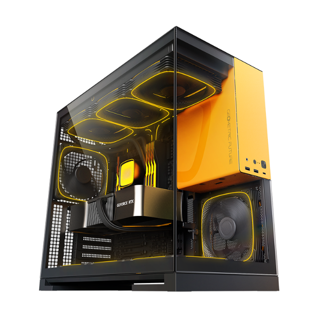 GEOMETRIC FUTURE M5 MID TOWER BLACK/YELLOW CASE GEO-M5F-BY