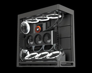HS 420 VGPU Edition Black / Hybrid structure mid tower case for 420 rad, VGPU edition, black color
