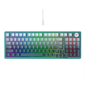 Gaming keyboard white+green