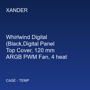 Whirlwind Digital (Black,Digital Panel Top Cover, 120 mm ARGB PWM Fan, 4 heat pipes)