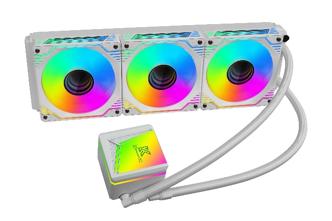 Waterwheel White 360(3 PCS 120nn ARGB fans+remote control+ARGB head)
