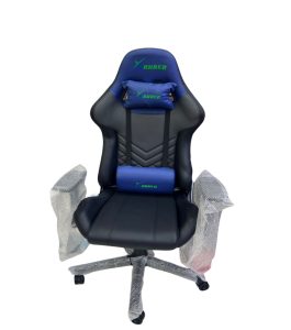 X-MAX (Black & Blue, 2D Armrests, Butterfly Mechanism, Class 4 Gas Lift, Headrest & Lumbar Pillow)