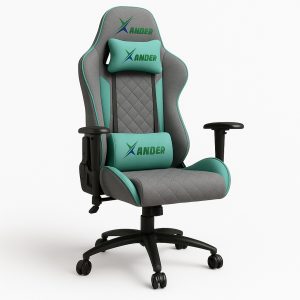 X-MAX (Black & Blue, 2D Armrests, Butterfly Mechanism, Class 4 Gas Lift, Headrest & Big size Lumbar Pillow)