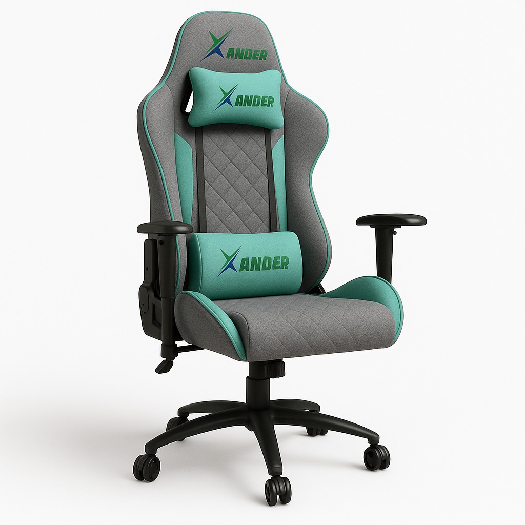 X-MAX (Black & Blue, 2D Armrests, Butterfly Mechanism, Class 4 Gas Lift, Headrest & Big size Lumbar Pillow)