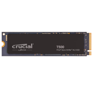 Crucial T500 2TB PCIe Gen4 NVMe M.2 Internal SSD, Up to 7400MB/s Read & 7000MB/s Write Speed, 1.5 Million Hrs MTBF, 3D NAND TLC, 1200 TB Endurance, Compatible with Laptop & Desktops