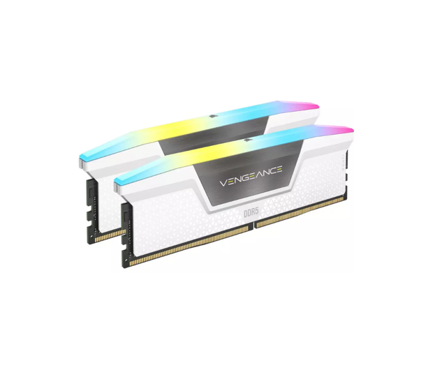 Corsair Vengeance RGB Grey 32GB (2 x 16GB) 6000MHz Dual Profile DDR5 Memory Kit - White