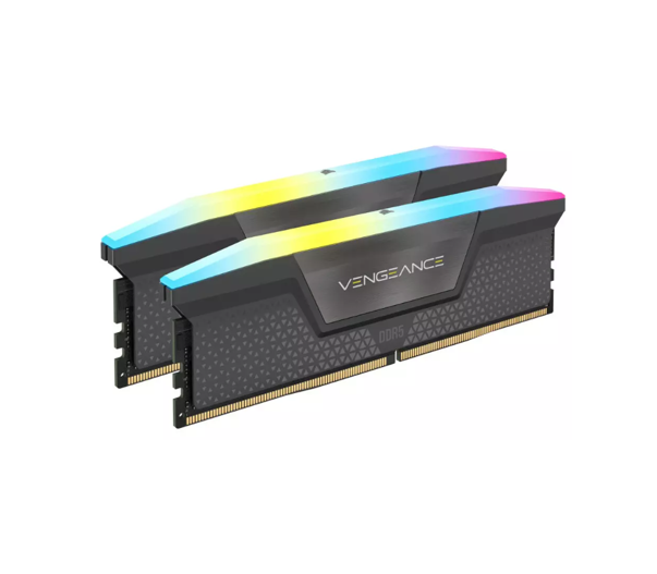 Corsair Vengeance RGB Grey 32GB 6000MHz Dual Profile DDR5 Memory Kit - Black