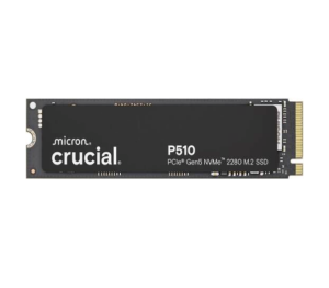 Crucial P510 PCIe Gen5 NVMe M.2 Internal SSD, 1TB Capacity, Up to 11,000 MB/s Sequential Read & 9,500 MB/s Sequential Write, 600TBW Endurance
