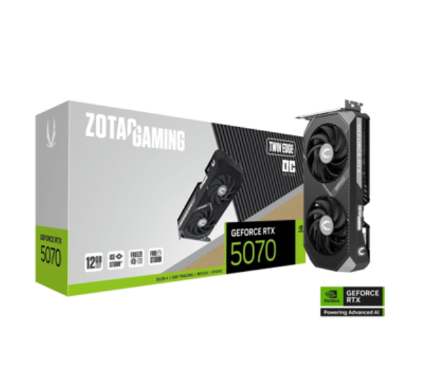 ZOTAC GAMING GeForce RTX 5070 TWIN EDGE OC 12GB GDDR7
