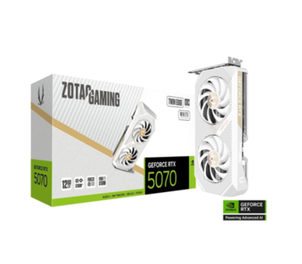 ZOTAC GAMING GeForce RTX 5070 Twin Edge OC WHITE ED 12GB GDDR7