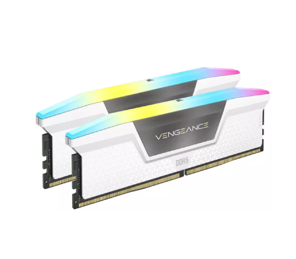 Corsair Vengeance RGB White 32GB (2x16GB) 6400MHz DDR5 Memory Kit - White